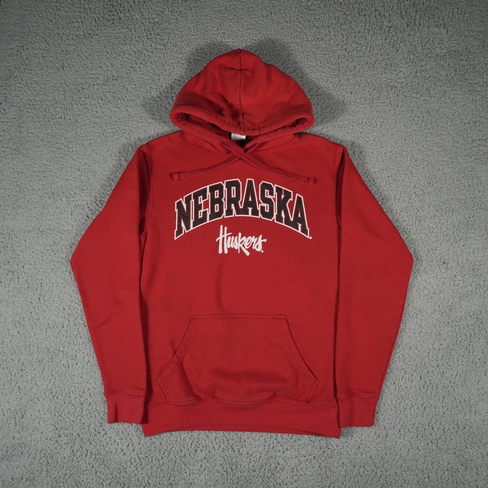 Nebraska Huskers‎ Hoodie Mens Small Russell University of Nebraska Red Pullover